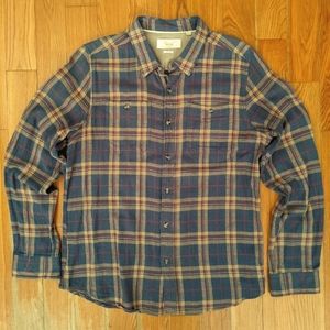 Vintage Bestall Flannel Shirt Blue Red Tan Mens Large